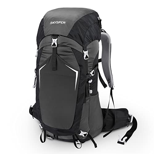 SKYSPER 50L Trekkingrucksäcke Wasserdichte Herren Damen Wanderrucksäcke Reiserucksack Multifunktionale Camping Outdoor Rucksack Trekking Backpack mit Regenschutz