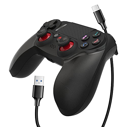 Controller für PS4, Ersatz für Dualshock 4 Wireless Controller Sony Playstation, Unterstützung zu iOS 14, Windows 10, Mac, Android, Precision Control Gamepad, Games Remote, Wiederaufladbar, Bluetooth