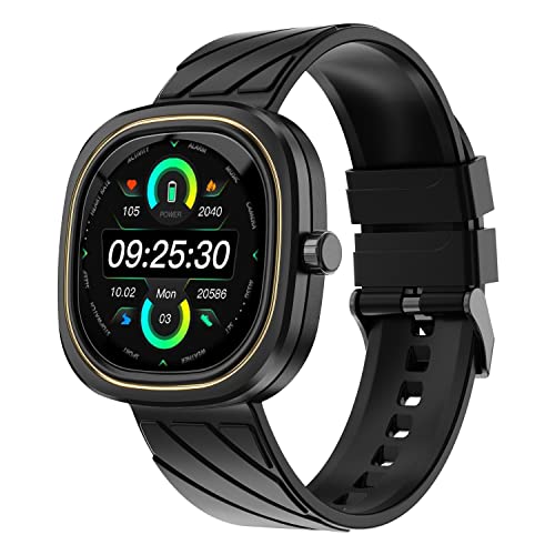 Smartwatch Herren DOOGEE DG Ares,Fitness Tracker Herren mit Pulsuhr Schrittzähler Schlafmonitor Sportuhr Herren Wasserdicht 30 Tage Standby Smart Watch für Herren Damen, iOS Android Kompatibel,Schwarz