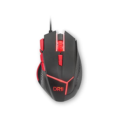 [Amazon Exclusive] DR1TECH Guardian Gaming Maus Mit Kabel - 7 Tasten Für Bis Zu 3200 DPI - Leichtes Und Strapazierfähiges Design - Ergonomische Gaming Maus Für PC/PS4/XBOX