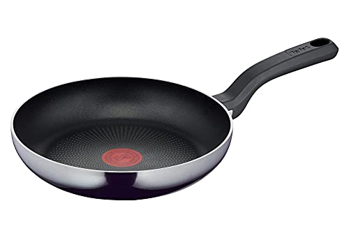 Tefal D52604 Resist Bratpfanne 24 cm | sichere Titanium Antihaftversiegelung | Thermo-Signal Temperaturindikator | leichte Reinigung | Flame Protect-Technologie | Schwarz