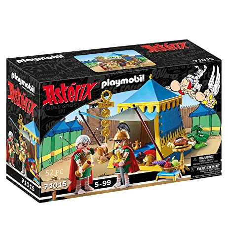 PLAYMOBIL Asterix 71015 Anführerzelt mit Generälen, Spielzeug für Kinder ab 5 Jahren