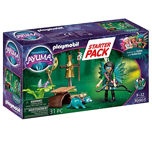 PLAYMOBIL Adventures of Ayuma 70905 Starter Pack Knight Fairy mit Waschbär, Spielzeug für Kinder ab 7 Jahren