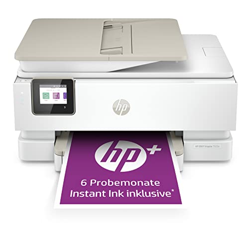 HP Envy Inspire 7920e Multifunktionsdrucker Tintenstrahldrucker (HP+, Drucken, Scannen, Kopieren, Fotodruck, ADF, DIN A4, 4 farbig CMYK, WLAN, Airprint) inklusive 6 Probemonate HP Instant Ink