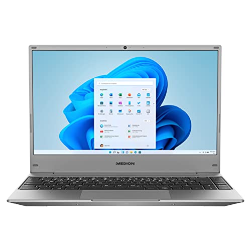 MEDION E13203 33,7 cm (13,3 Zoll) Full HD Notebook (Intel Pentium Silver N5030, 128GB SSD, 4GB DDR4 RAM, Webcam, Win 11 Home S Modus)