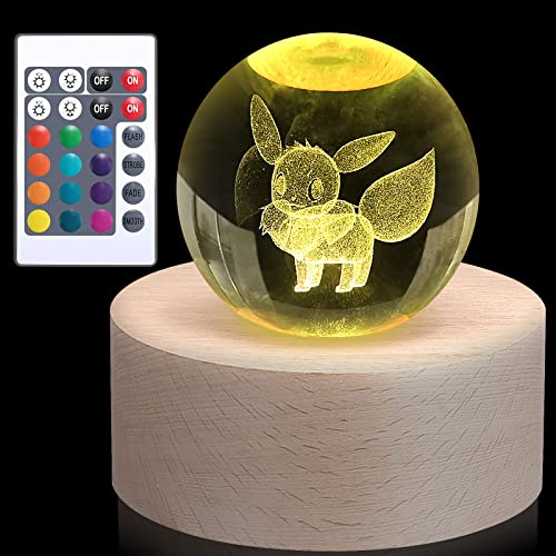 3D Kristall Ball Licht, CHANONE Fernbedienung 16 Farbwechseln, Geburtstag Weihnachts Geschenk für Jungen und Mädchen