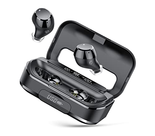 Lekaby Bluetooth 5.3 Kopfhörer in Ear, Kopfhörer Kabellos Tiefer Bass Eingebautes Mic, 100 Std Spielzeit mit USB-C Ladebox, LED Display, IPX7 Wasserdicht Ohrhörer für Arbeit und Studium