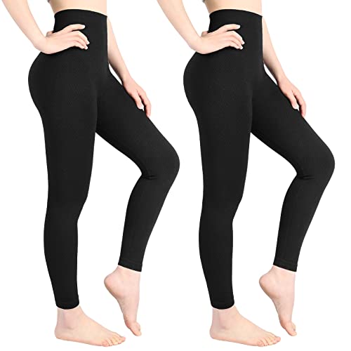 2 Stück Tenzoz Sporthose High Waist Lange, Yogahose, Größe 24