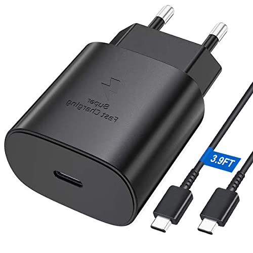 OHEDMEH USB C Ladegerät und USB C Kabel Auf USB C, 25W Schnellladegerät für Samsung