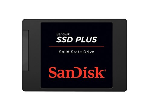 SanDisk SSD Plus interne SSD Festplatte 1 TB (schnelleres Hoch-, Herunterfahren und Laden, Lesegeschwindigkeit 535 MB/s, Schreibgeschwindigkeit 350 MB/s, stoßfest)