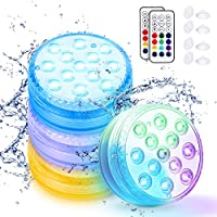 4er Pack Innedu Unterwasser Licht 16 Farben, IP68 wasserdicht