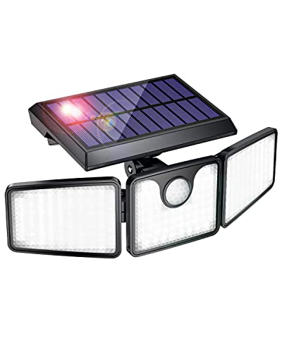 Koicaxy Solarlampen für Außen mit Bewegungsmelder, 230 LED Solarleuchten für Außen, 270° Drehbare LED Solar Strahler, 2200mAh IP65 Solar Bewegungsmelder Aussen für Garten Patio Garage[1 Stück]