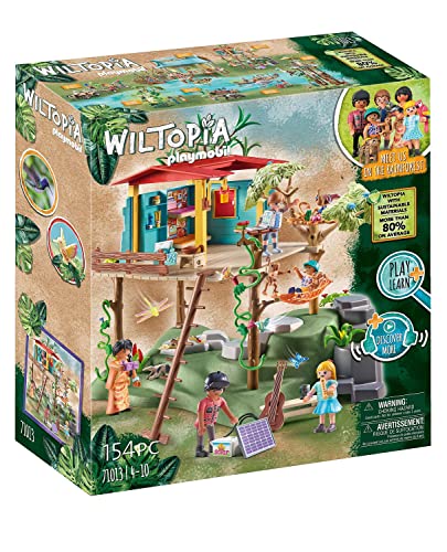 PLAYMOBIL Wiltopia 71013 Familienbaumhaus mit Spielzeugtieren, Nachhaltiges Spielzeug für Kinder ab 4 Jahren [Exklusiv bei Amazon]