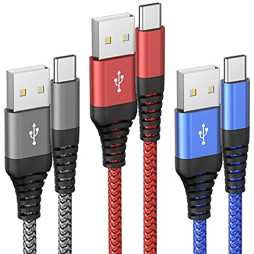 USB C Kabel [3Pack1.8M] Ladekabel USB C TYP C Schnellladekabel Kompatibel mit Samsung Galaxy S20/S10/S9/S8,Note 10/9/8,Huawei P40/P30/P20,HTC,LG,Sony Xperia, Moto G7, Google Pixel und mehr