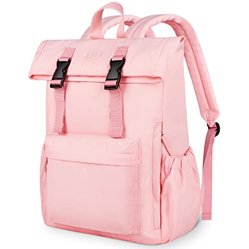 HASAGEI Rucksack Damen Rolltop Business Rucksack Herren Modern Lässiger Backpack Unisex Schulrucksack mit 15.6 Zoll Laptop Fach für den Alltag Schule Uni Arbeit Freizeit Sport Reisen