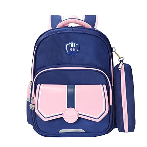 Wenlia Mädchen Jungen Schulrucksack Set, 2-in-1 Schultaschen Multifunktions Wasserdicht, Leicht Rucksack Schulranzen Rucksäcke Kinder Boys Girls Schulranzen für Schule Geschenk