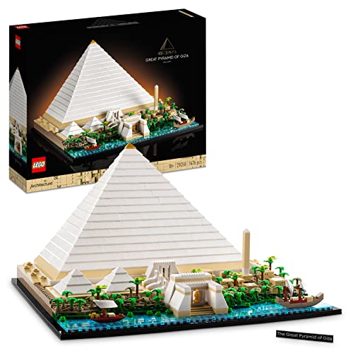 LEGO 21058 Architecture Cheops-Pyramide Bausatz zum Basteln als kreatives Hobby, Geschenkidee für Erwachsene, Männer, Frauen, Mutter, Vater, kreative Aktivität, Sammlung berühmter Sehenswürdigkeiten