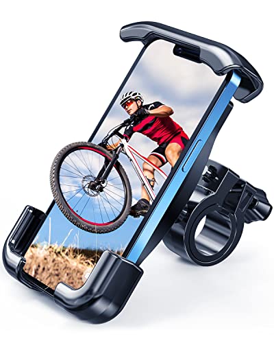 AUKUK Handyhalterung Fahrrad Handyhalter Motorrad - Stabiler und Sicherer um 360° Drehbarer Handy Halterung für 4,7-6,8 Zoll Smartphones