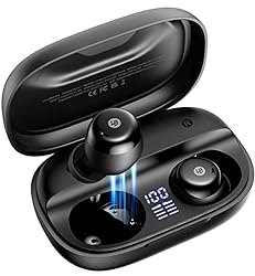 Bluetooth Kopfhörer in Ear, LavaBeans 126H Wiedergabe Kabellos mit LED Anzeige True Wireless Earbuds, IPX 8 Wasserdicht, Noise Cancelling Sport Ohrhörer, Touch Control für iPhone Samusung usw