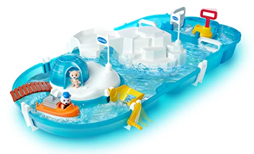 AquaPlay — Polar — Wasserbahn mit Eisberg, Stausee und Rampe für einen Wasserfall, inklusive Spielfigur Olivia mit Farbwechsel-Funktion, für Kinder ab 3 Jahren - 106 x 65 x 25 cm