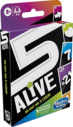 Five Alive Kartenspiel, schnelles Spiel für Kinder und Familien, leicht zu erlernen, Familienspiel ab 8 Jahren. 5 Alive Kartenspiel für 2 − 6 Spieler