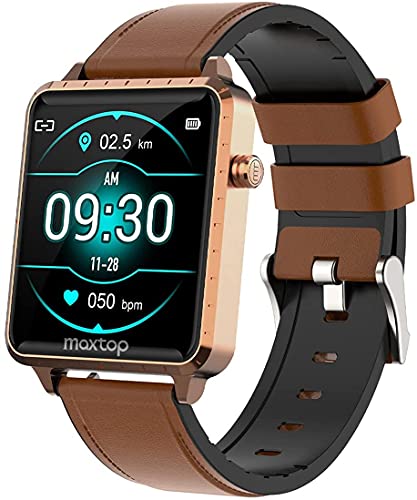 maxtop Smartwatch Fitness Armbanduhr 1.54 Zoll Touchscreen Fitness Tracker mit Pulsuhr Fitnessuhr Sportuhr mit Herzfrequenzmessung IP68 Wasserdicht Stoppuhr Smart Watch für Android iOS Damen Herren