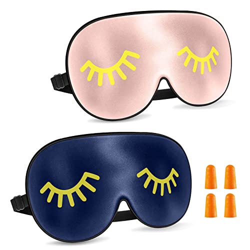 2 Pack Augenmaske Schlafmaske Frauen - Augenschlafmaske
