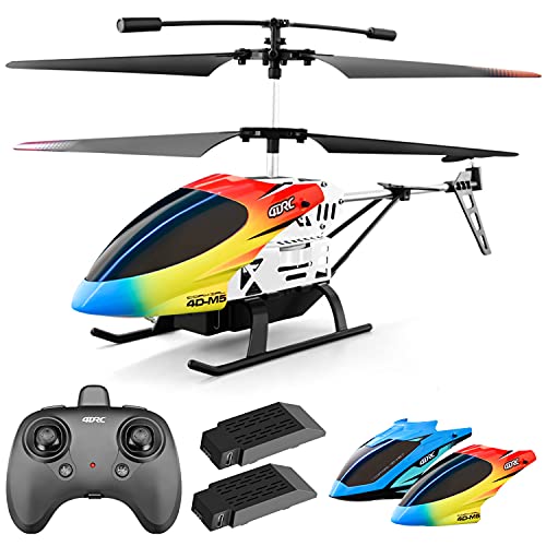 4DRC M5 RC Helirkopter, Höhenhaltung Ferngesteuerter Hubschrauber für Einsteiger,2 Batterien Lange Flugzeit,LED-Licht,3,5 Kanäle,2,4 GHz Indoor Spielzeug Geschenk