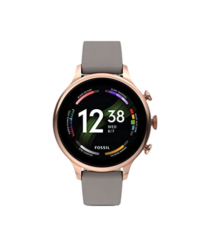 Fossil Damen Touchscreen Smartwatch 6. Generation mit Lautsprecher, Alexa Built-in, Herzfrequenz, NFC und Smartphone Benachrichtigungen