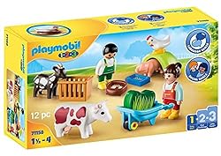 PLAYMOBIL 1.2.3 71158 Spielspaß auf dem Bauernhof, Lernspielzeug & Motorikspielzeug für Kleinkinder, Erstes Spielzeug für Kinder ab 1,5 bis 4 Jahre