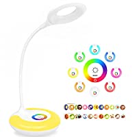 LED Schreibtischlampe Kinder Dimmbare Augenschutz Leselampe Touch-Steuerung Farbwechsel und 3 Helligkeitsstufen