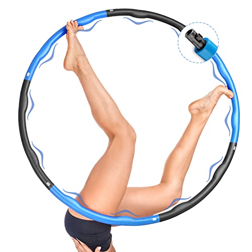 LAMAR LM Hula Hoop Reifen Set mit Tragetasche, Fitness Reifen für Erwachsene & Kinder zur Gewichtsabnahme und Massage, 6-8-Teiliger Abnehmbarer Gymnastikreifen für Gesundheit und Training