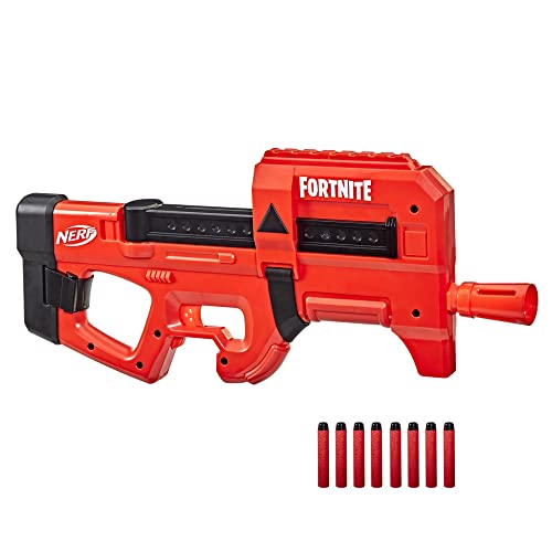 NERF Fortnite Compact SMG motorisierter Blaster, Ultrarot-Tarnung, 8-Dart Magazin, 8 Nerf Elite Darts aus Schaumstoff, Multi, Einheitsgröße, F4106EU4