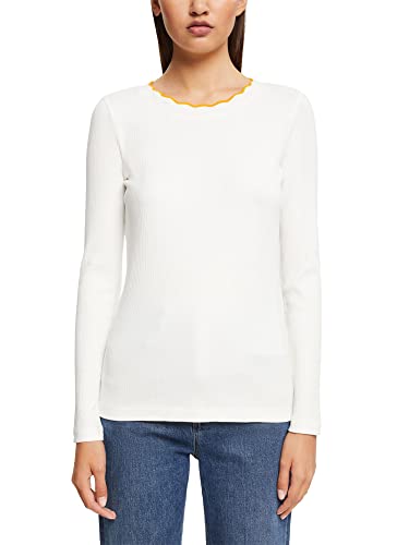 ESPRIT Geripptes Longsleeve, Stretch-Cotton / Größe: XS bis XXL