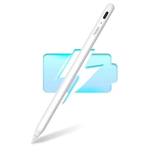 Metapen Stift A8 Kompatibel mit Apple iPad 2018-2022, Schnelle Aufladung, Neigungserkennung, Palm-Ablehnung, Haftet Magnetisch, für iPad 6/7/8/9 Generation/Pro 3/4/5/Air 3/4/5/Mini 5/6, Stylus Pen