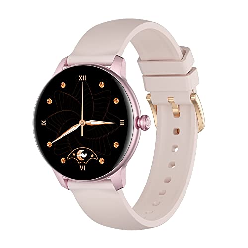 RIVERSONG Smartwatch für Damen, 1,09Zoll Touch Farbdisplay Fitness Tracker mit Pulsuhr,Armbanduhr für iOS/ Android,IP68 Wasserdicht Sportuhr,Schrittzähler,Schlaf-/SpO2-Monitor