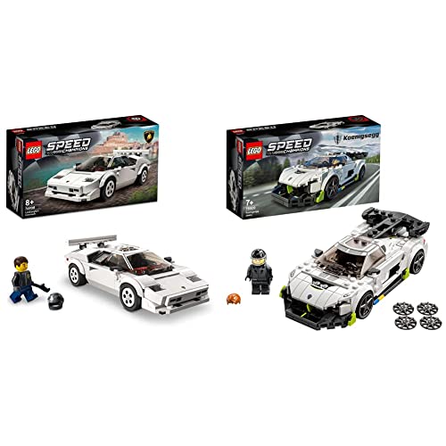 LEGO 76908 Speed Champions Lamborghini Countach Bausatz für Modellauto, Spielzeug-Auto, Rennwagen für Kinder ab 8 Jahre, 2022 Kollektion
