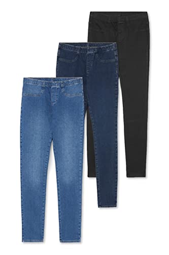 C&A Damen Jeggings Hosen Exklusiv Online|Casual Jegging Stretch|Baumwolle|Denim 3er Pack|Multipack    / Größe: 34W/32L - 48W/32L