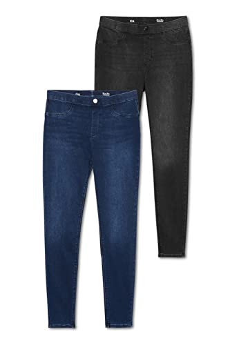 2er Pack  C&A Damen Jeggings Hosen Exklusiv Online Jegging Stretch|Baumwolle|Denim Multipack