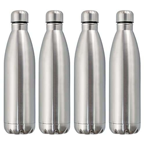 4er Set Hawthyhome Thermosflasche, Trinkflasche Edelstahl, Auslaufsicher, Thermosflasche 750ML, Kohlensäure geeignet - Trinkflasche für Sport, Fitness, Schule, Fahrrad, Outdoor, Camping