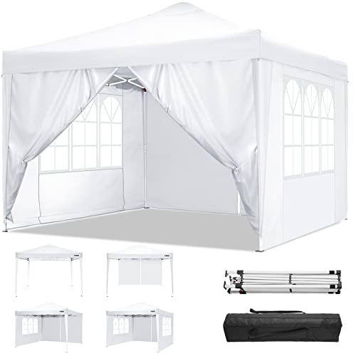 TOOLUCK Pavillon 3x3m, Wasserdicht UV-Schutz 50+ Gartenpavillon, Outdoor Gartenzelt Partyzelt für Party im Freien, Hochzeit, kommerzielle Veranstaltung