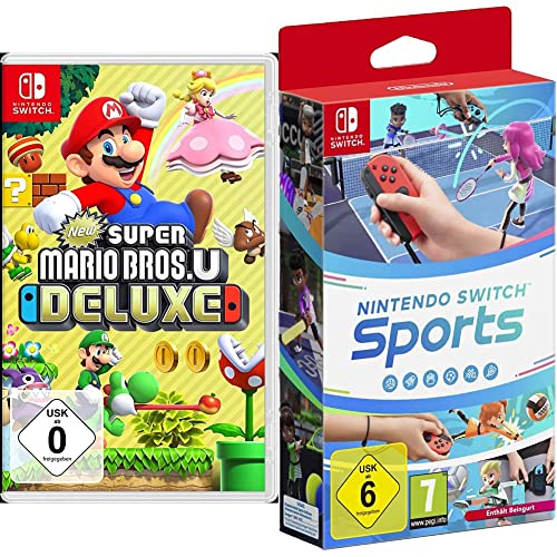 New Super Mario Bros. U Deluxe - [Nintendo Switch] & Switch Sports (inkl. Beingurt) - [Nintendo Switch]