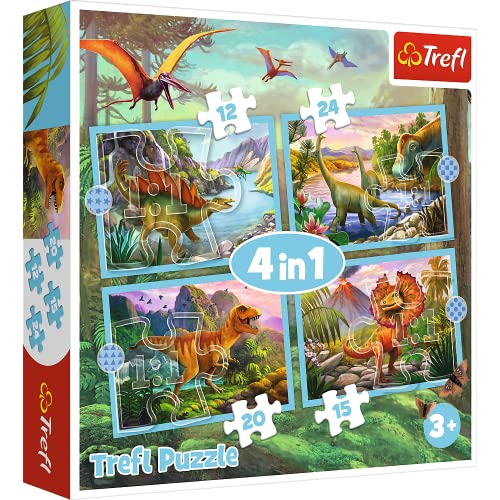 Trefl, Puzzle, Minnie mit Freunden, von 12 bis 24 Teilen, 4 Sets, für Kinder ab 3 Jahren, TR34355, mehrfarbig