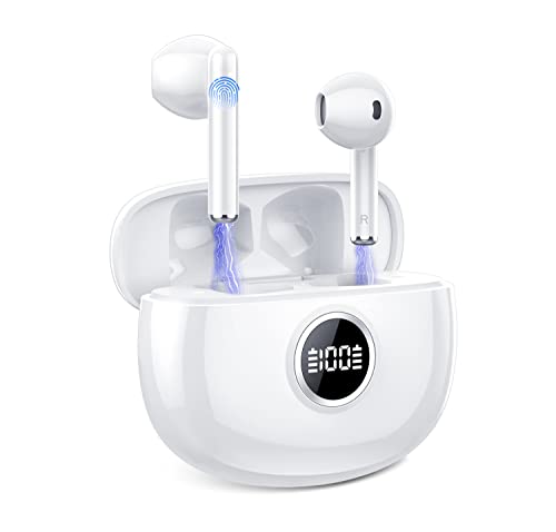 IKG Bluetooth Kopfhörer in Ear, Kopfhörer Kabellos Bluetooth 5.3, Deep Bass Stereoklang, 37 Std Akkulaufzeit, Wireless Kopfhörer mit Mikrofon, I-P7 Wasserdicht, LED Anzeige USB-C, Sport Ohrhörer