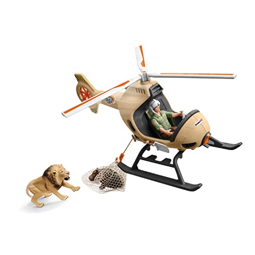 schleich® 42476 Helikopter Tierrettung, für Kinder ab 3+ Jahren, WILD LIFE - Spielset