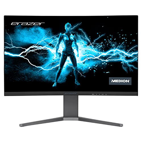 MEDION ERAZER Spectator X10 68,6 cm (27 Zoll) QHD Widescreen Curved Gaming Monitor (165Hz, 1440p, Adaptive Sync, 16:9, 1ms, HDMI, Display Port, MD21506)