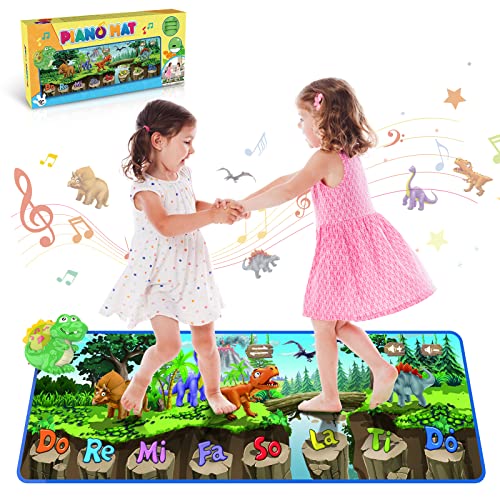 Dislocati Dinosaurier-Muster Klaviermatte, Multifunktionale Berühren Sie Musikmatte - Lustige Geschenke für Kinder