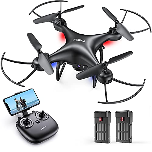 Tomzon Drohne mit Kamera 1080P HD für Anfänger, FPV 2.4Ghz WiFi Live Übertragung, Verbesserter Propellerschutz, 3D-Flip, Schwerkraftsensor, Kopfloser Modus, Mini drohne für Kinder Erwachsene