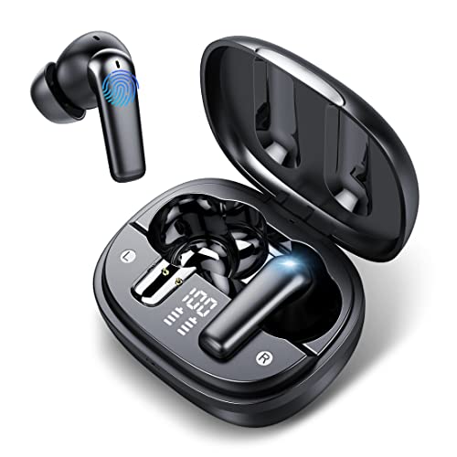 Bluetooth Kopfhörer, Kopfhörer Kabellos 5.3 HiFi Stereoklang, In-Ear kopfhörer Bluetooth mit Mic, 35 Stunden Wiedergabezeit, mit LED-Stromanzeige, IPX7 wasserdicht, USB-C-Laden für Arbeit/Sport
