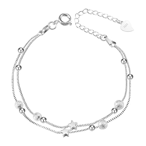 QianSiLi 2 in 1 Armband Damen Silber 925 - Geschenke für Frauen - Weihnachtsgeschenke für Frauen